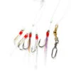 Fladen Feather Rig White With Flash And White Beads