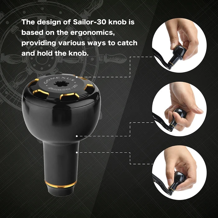 Gomexus Handle Knob Aluminium For Spinning Reel – Bild 2